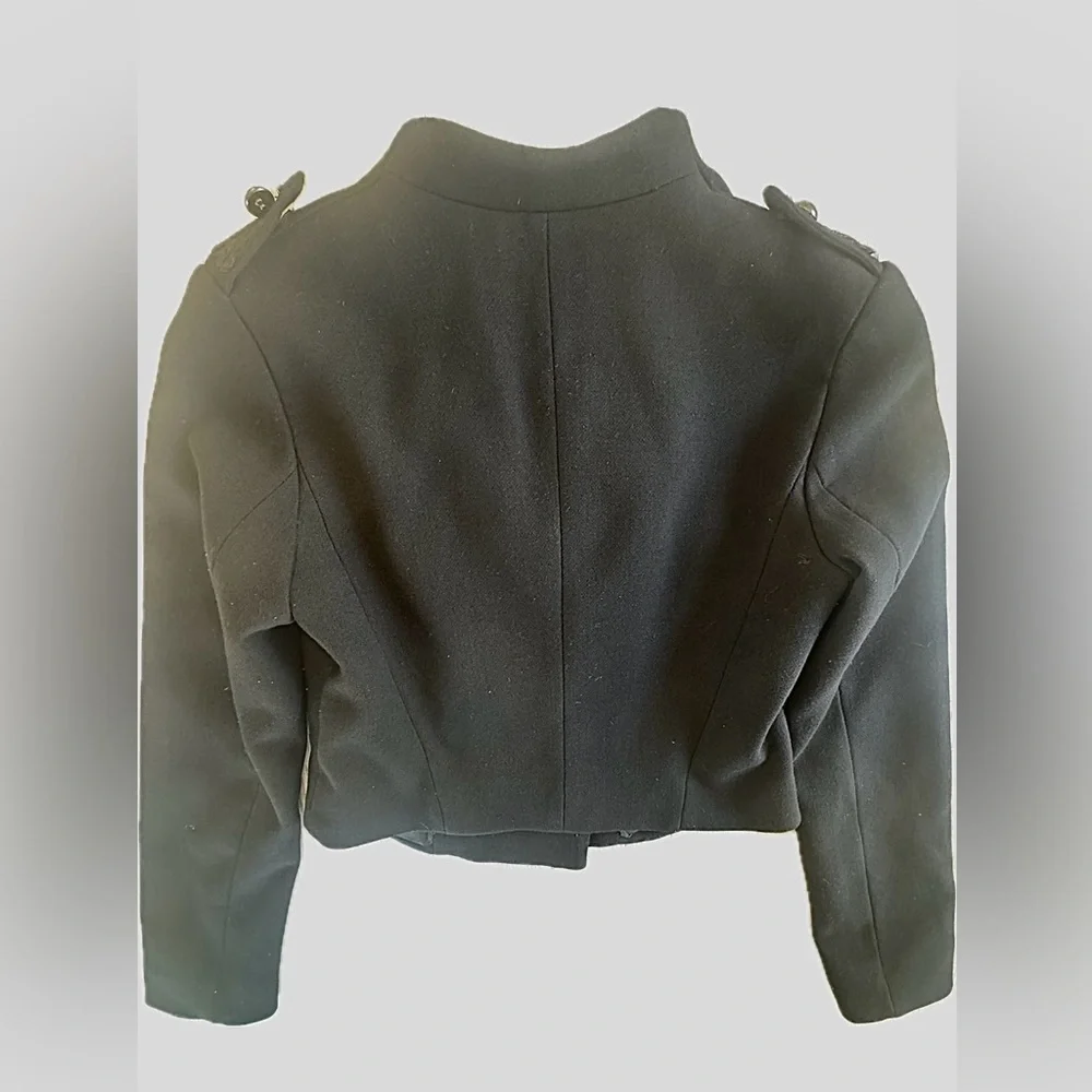 H&M Military Inspired Black Jacket Blazer 6
